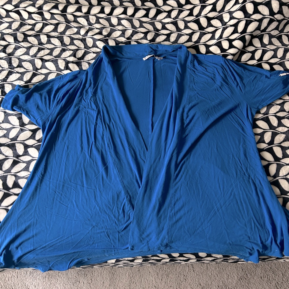 Blue Open Front Cardigan